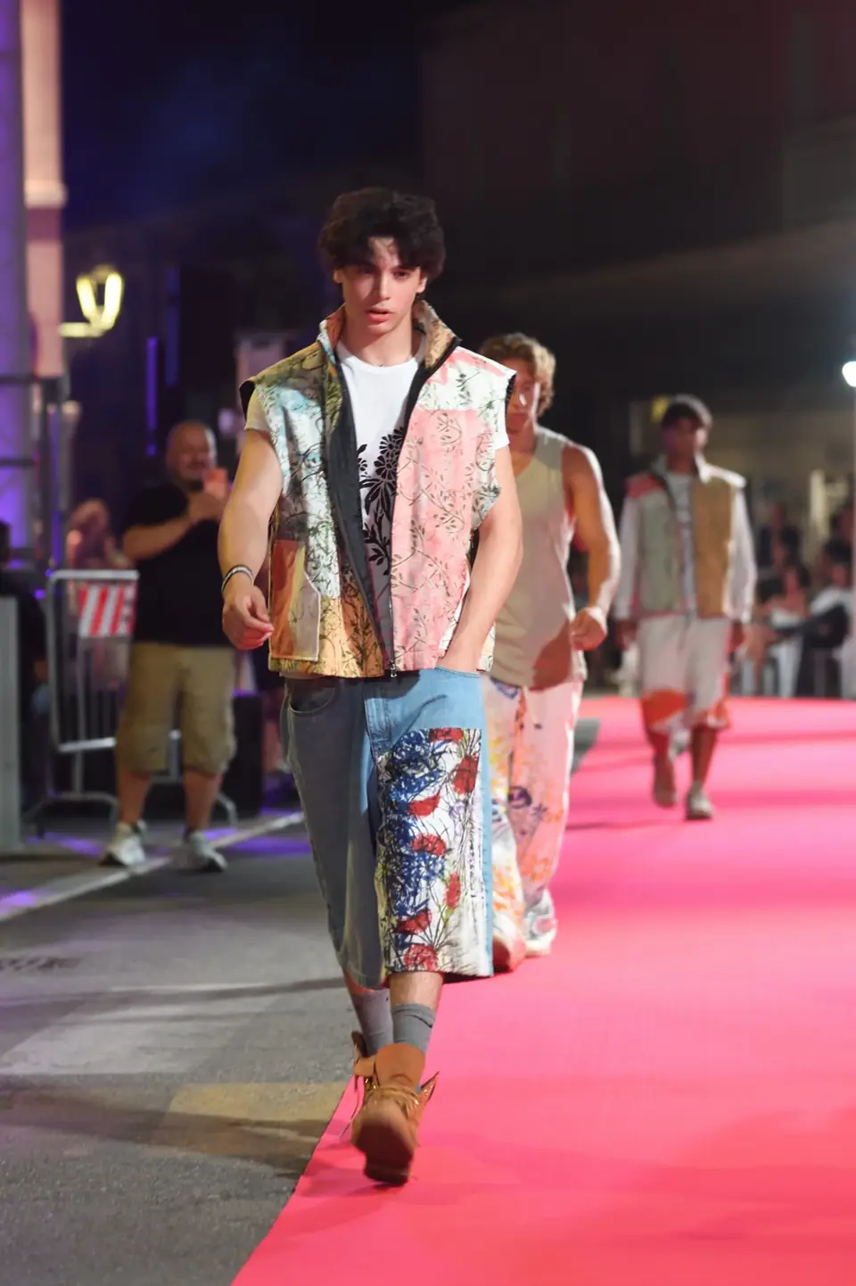 Patchwork Denim, Gilet patchwork, denim stampato