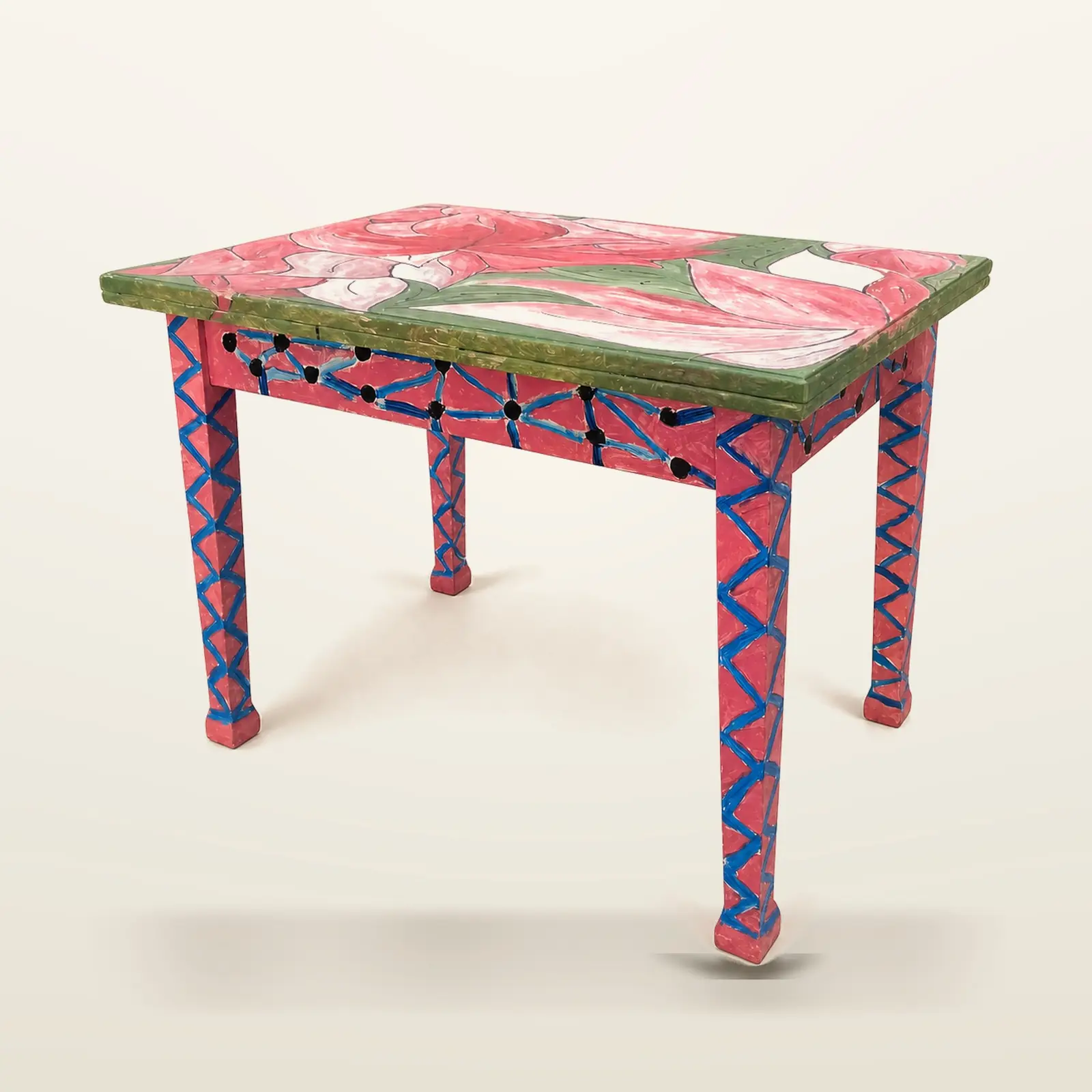 Table of Joy, Tavolo antico bianco, magnolia dipinta